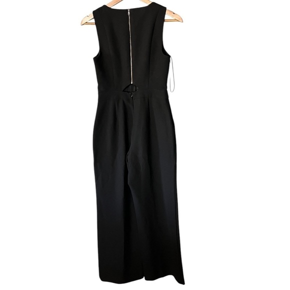 TRINA TURK Solid Black Jumpsuit Peekaboo Back - Picture 3 of 10